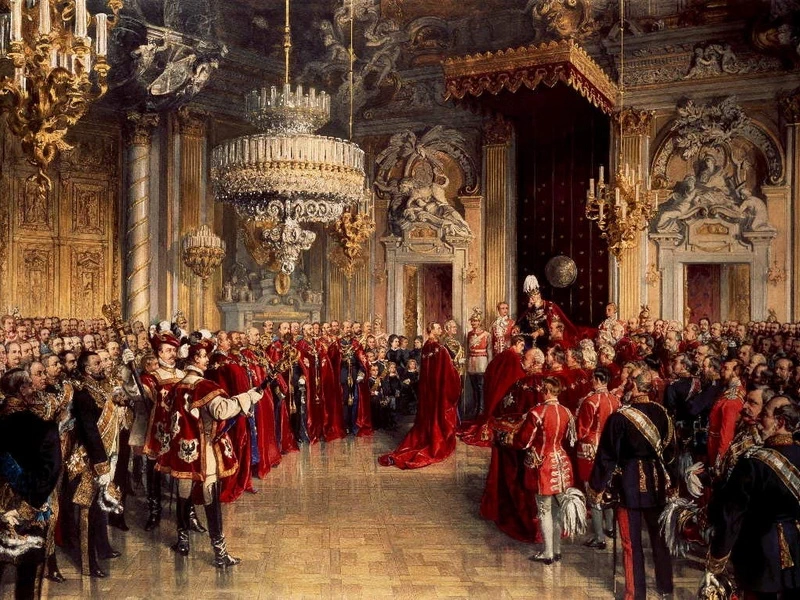 1855-Emil Doepler - Investitura del principe Guglielmo II nell'Ordine dell'Aquila Nera